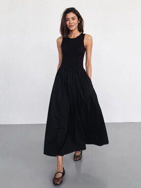 214 Leisure Crew Neck Long Dress